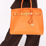 Hermès Birkin 35 Orange Togo GHW 2012