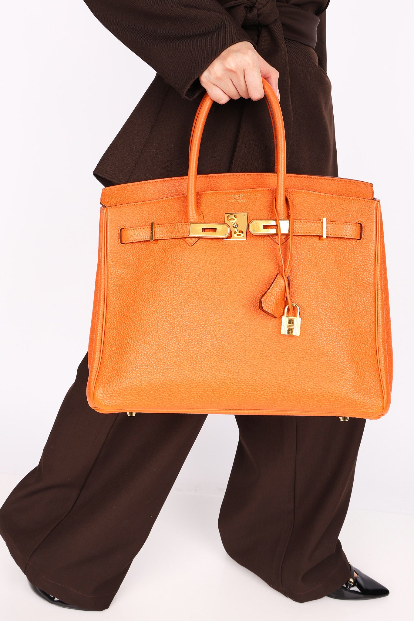 Hermès Birkin 35 Orange Togo GHW 2012