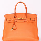 Hermès Birkin 35 Orange Togo GHW 2012