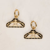 Chanel 2023 CC Hanger Motif Earrings