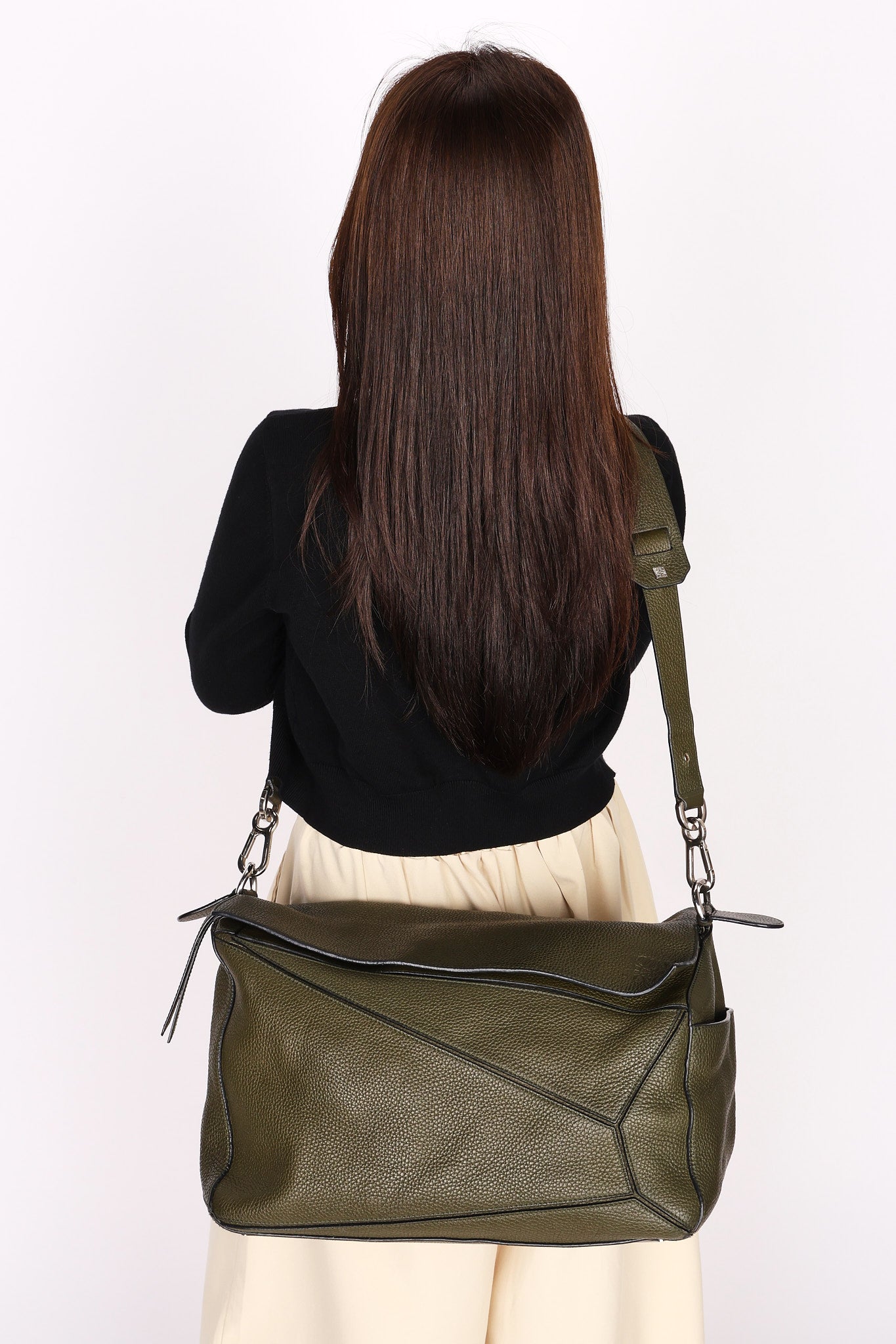 Loewe Large Puzzle Bag Olive Green