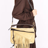 Loewe Fringe Medium Puzzle Bag Suede
