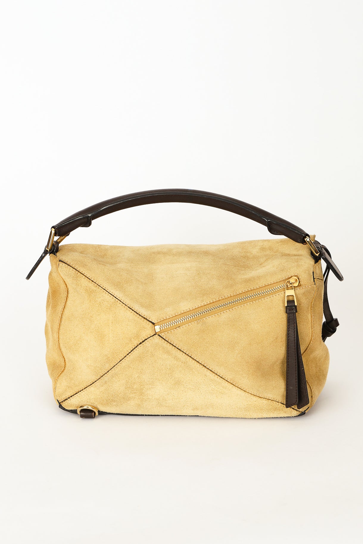 Loewe Fringe Medium Puzzle Bag Suede