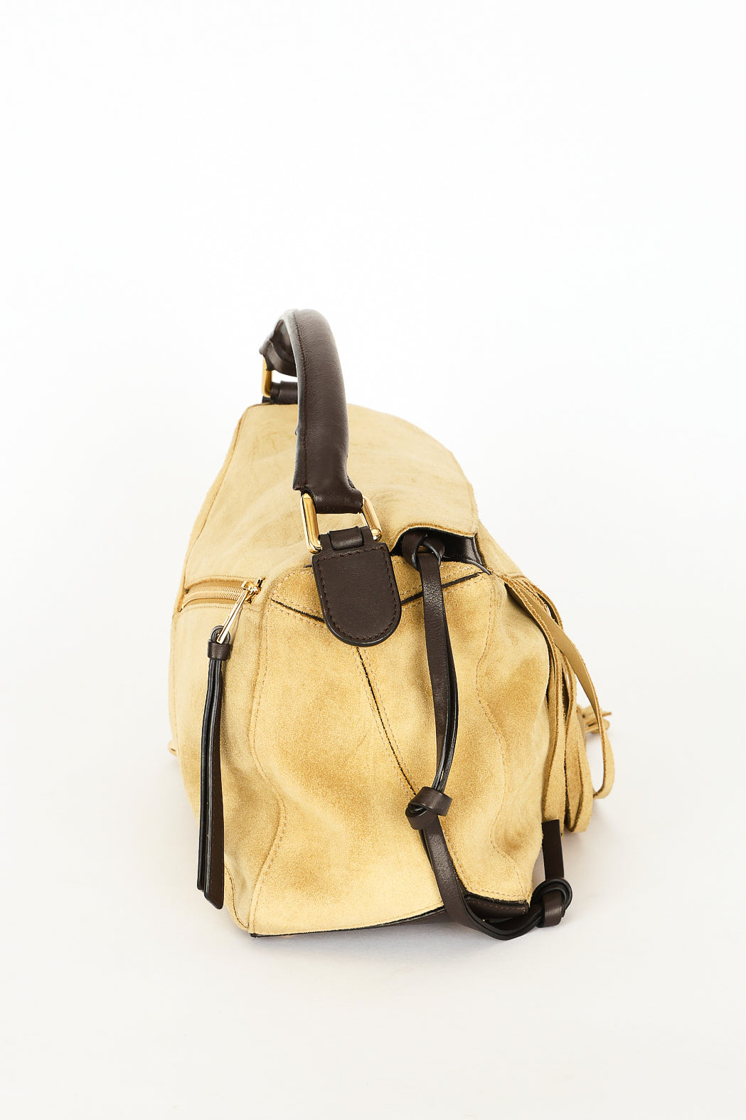 Loewe Fringe Medium Puzzle Bag Suede