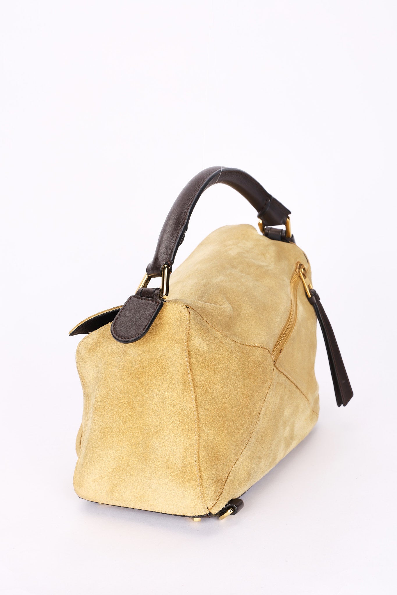 Loewe Fringe Medium Puzzle Bag Suede