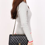 Chanel Medium Classic Double Flap Black Lambskin GHW