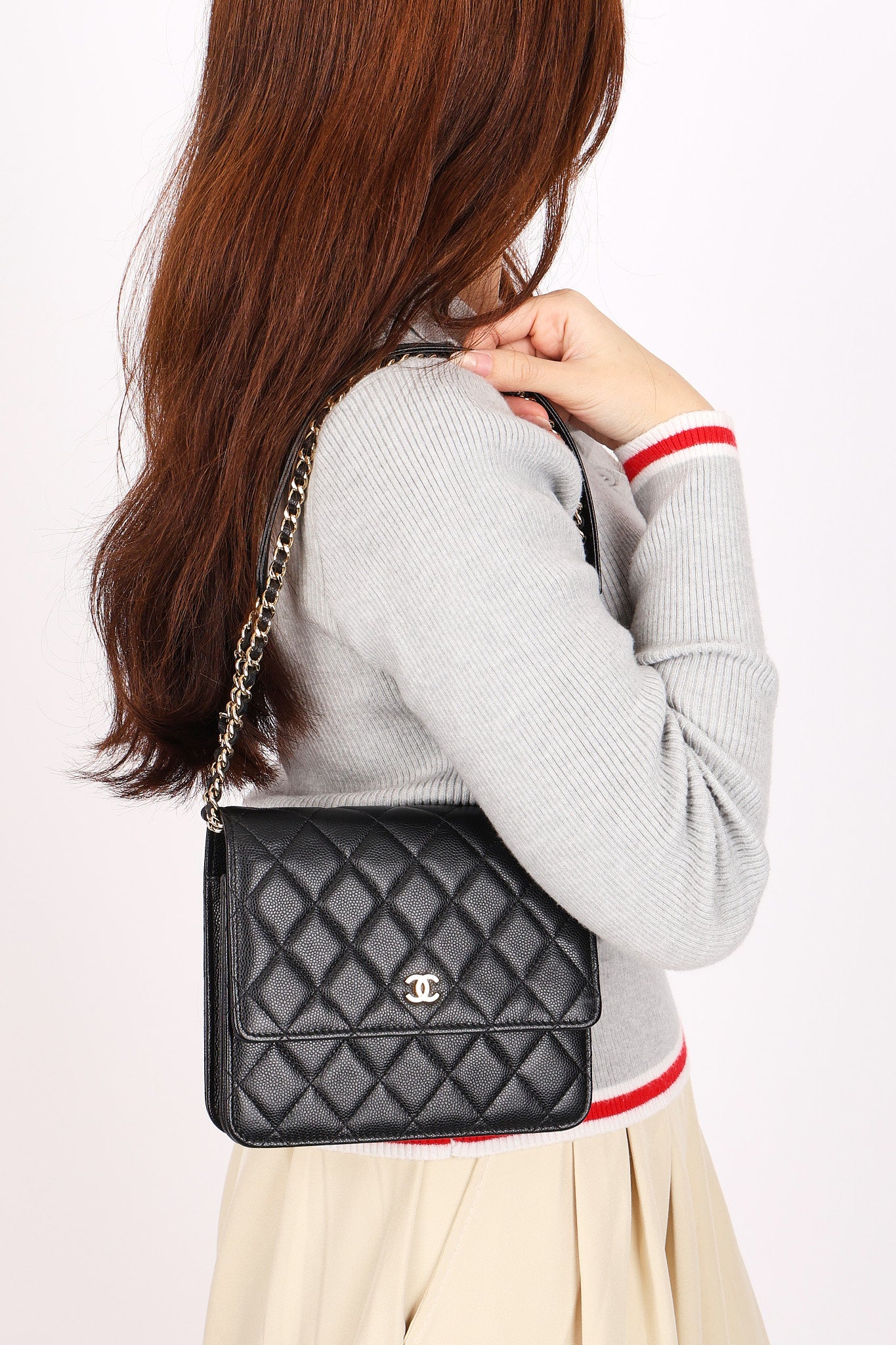 Chanel Wallet on Chain Black Caviar SHW