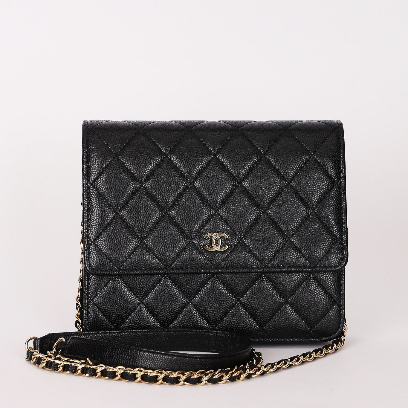 Chanel Wallet on Chain Black Caviar SHW