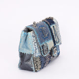 Chanel Jumbo Single Flap Denim Patchwork SHW