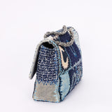 Chanel Jumbo Single Flap Denim Patchwork SHW
