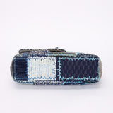 Chanel Jumbo Single Flap Denim Patchwork SHW