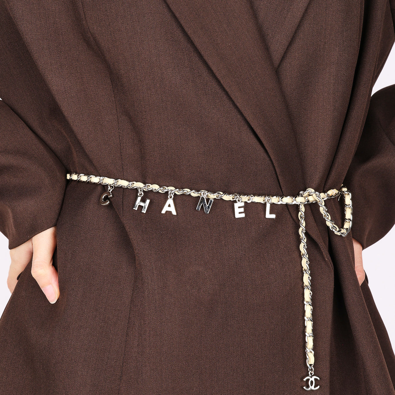 Chanel 2012 Letter Logo Lambskin Belt