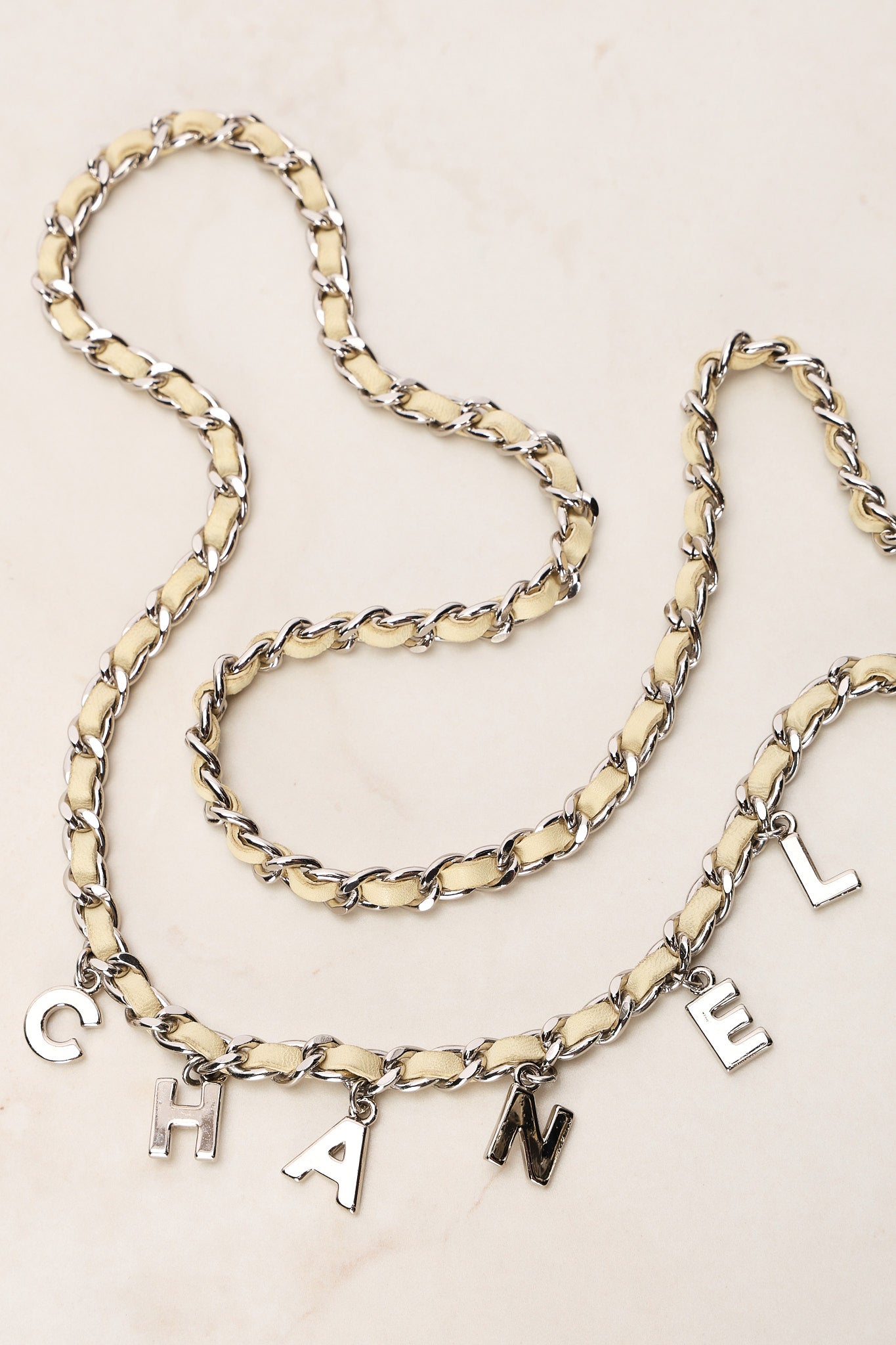 Chanel 2012 Letter Logo Lambskin Belt