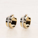 Chanel 2022 CC Crystal Hoop Earrings