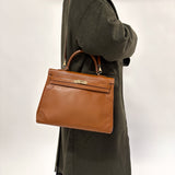 Limited Edition Hermès 2012 Fauve Tadelakt Ghillies Kelly Retourne 35 GHW