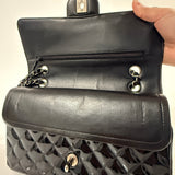 Chanel 2012 Patent Medium Classic Double Flap Matte SHW
