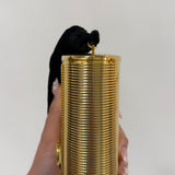 Ultra-Rare Fendi 1960s Gold Roma Coin Clasp Clutch