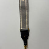 Dior Calfskin Stone Grey Medium Saddle Bag w/ Strap