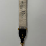 Dior Calfskin Stone Grey Medium Saddle Bag w/ Strap