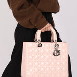 Dior Large Lady Light Pink Patent