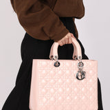 Dior Large Lady Light Pink Patent