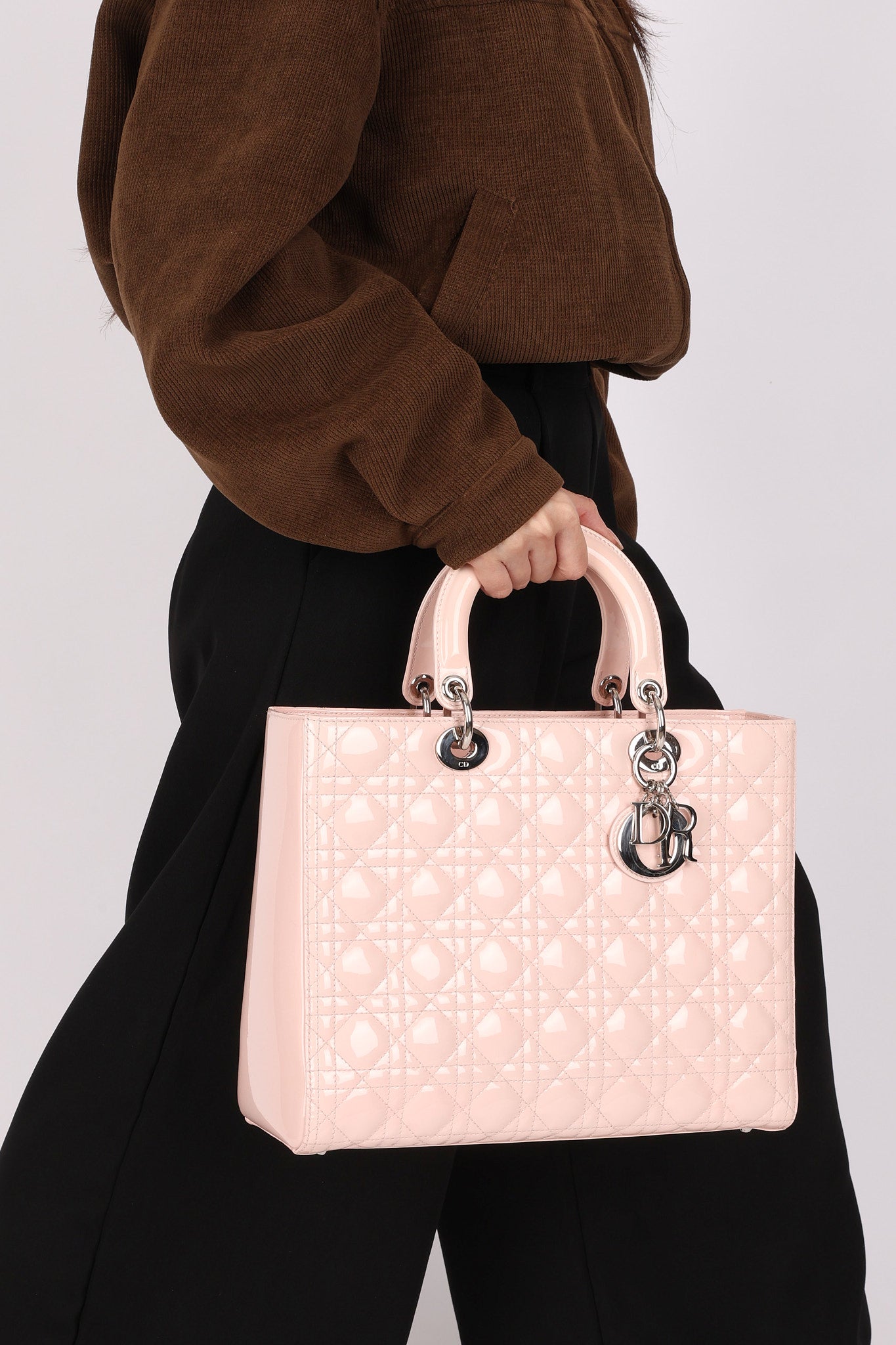 Dior Large Lady Light Pink Patent