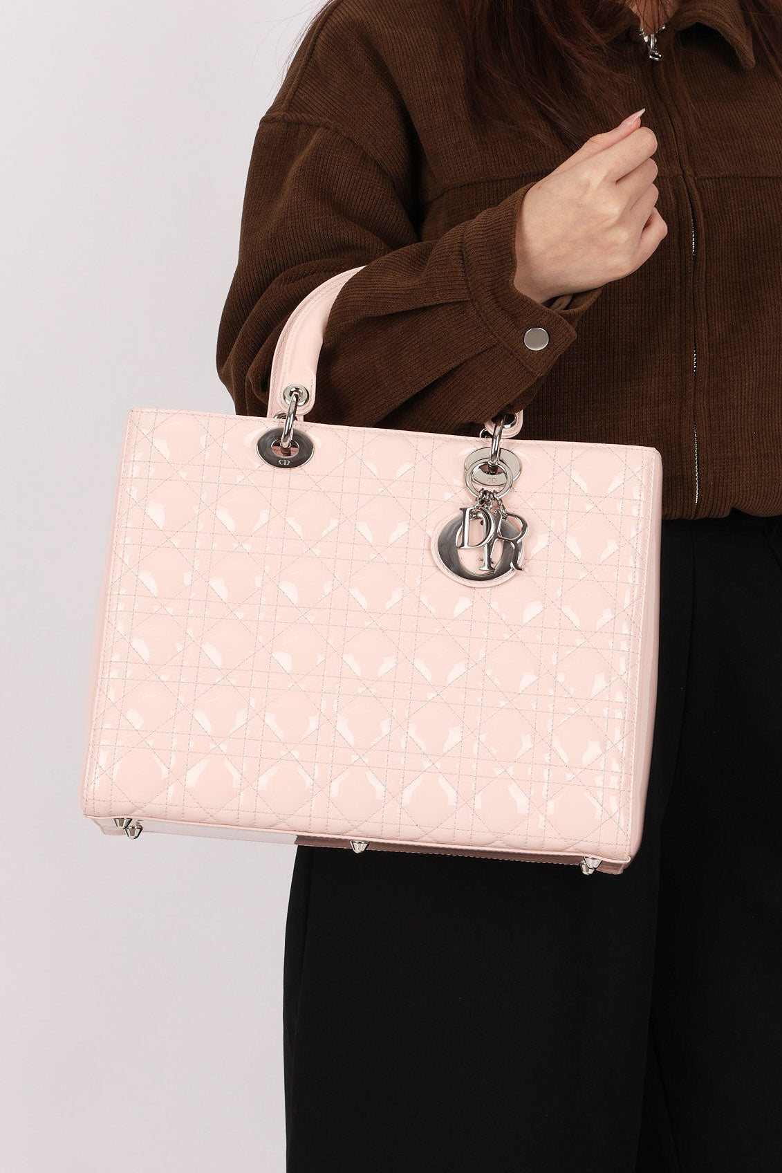 Dior Large Lady Light Pink Patent