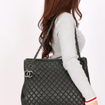 Chanel Large New Bubble Tote Dark Gray Calfskin 2012 RHW