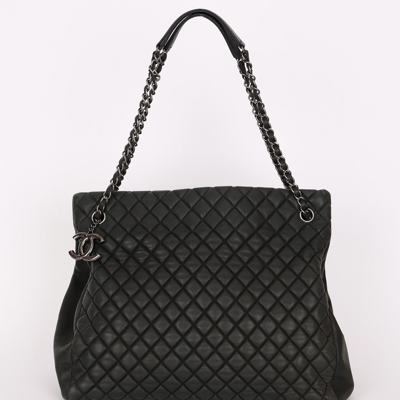 Chanel Large New Bubble Tote Dark Gray Calfskin 2012 RHW