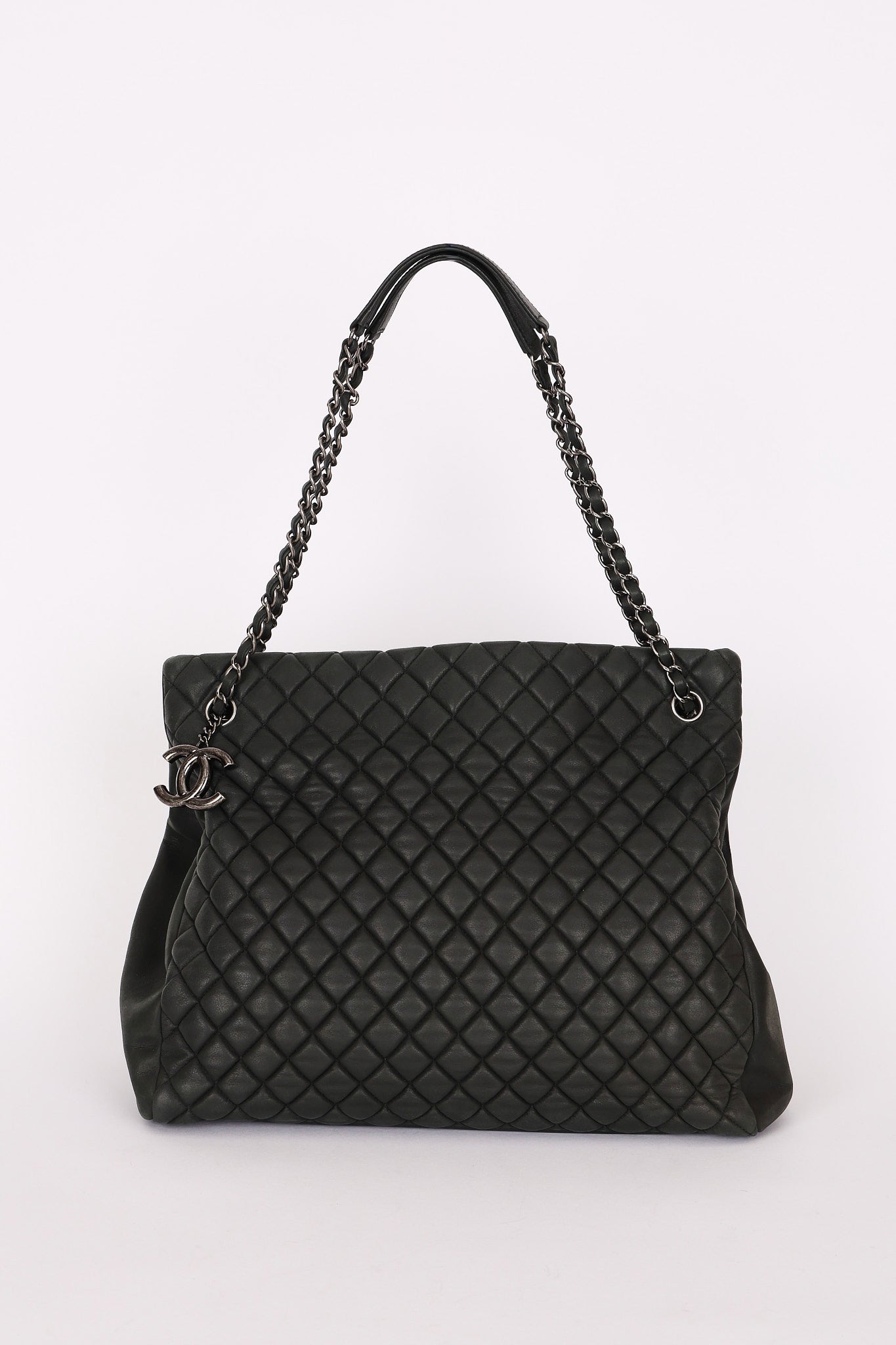 Chanel Large New Bubble Tote Dark Gray Calfskin 2012 RHW