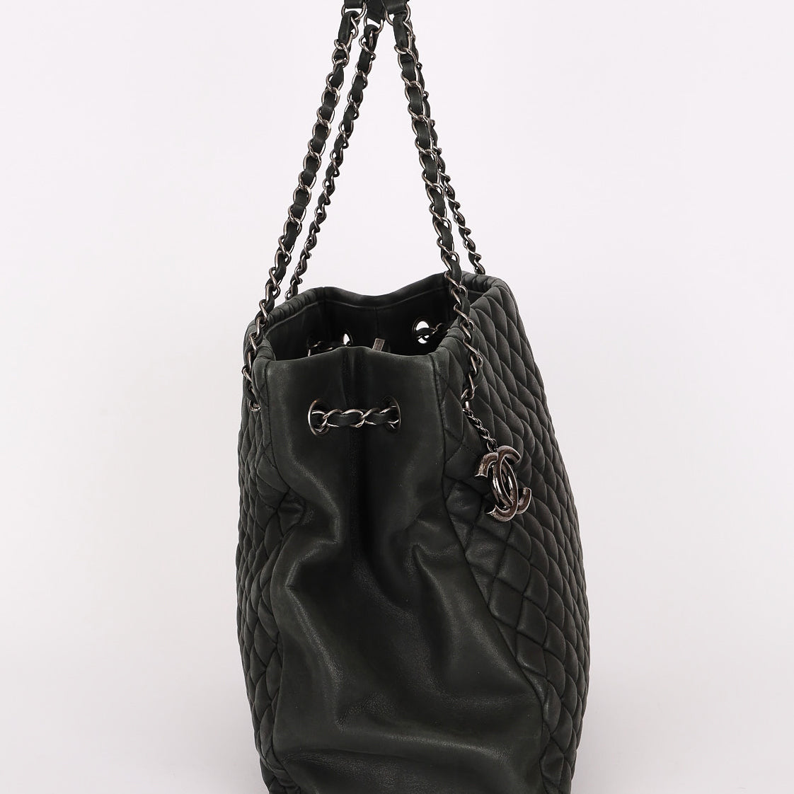 Chanel Large New Bubble Tote Dark Gray Calfskin 2012 RHW