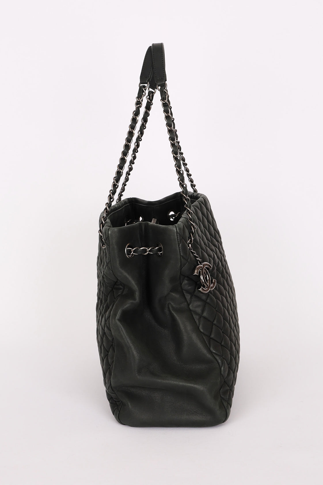 Chanel Large New Bubble Tote Dark Gray Calfskin 2012 RHW