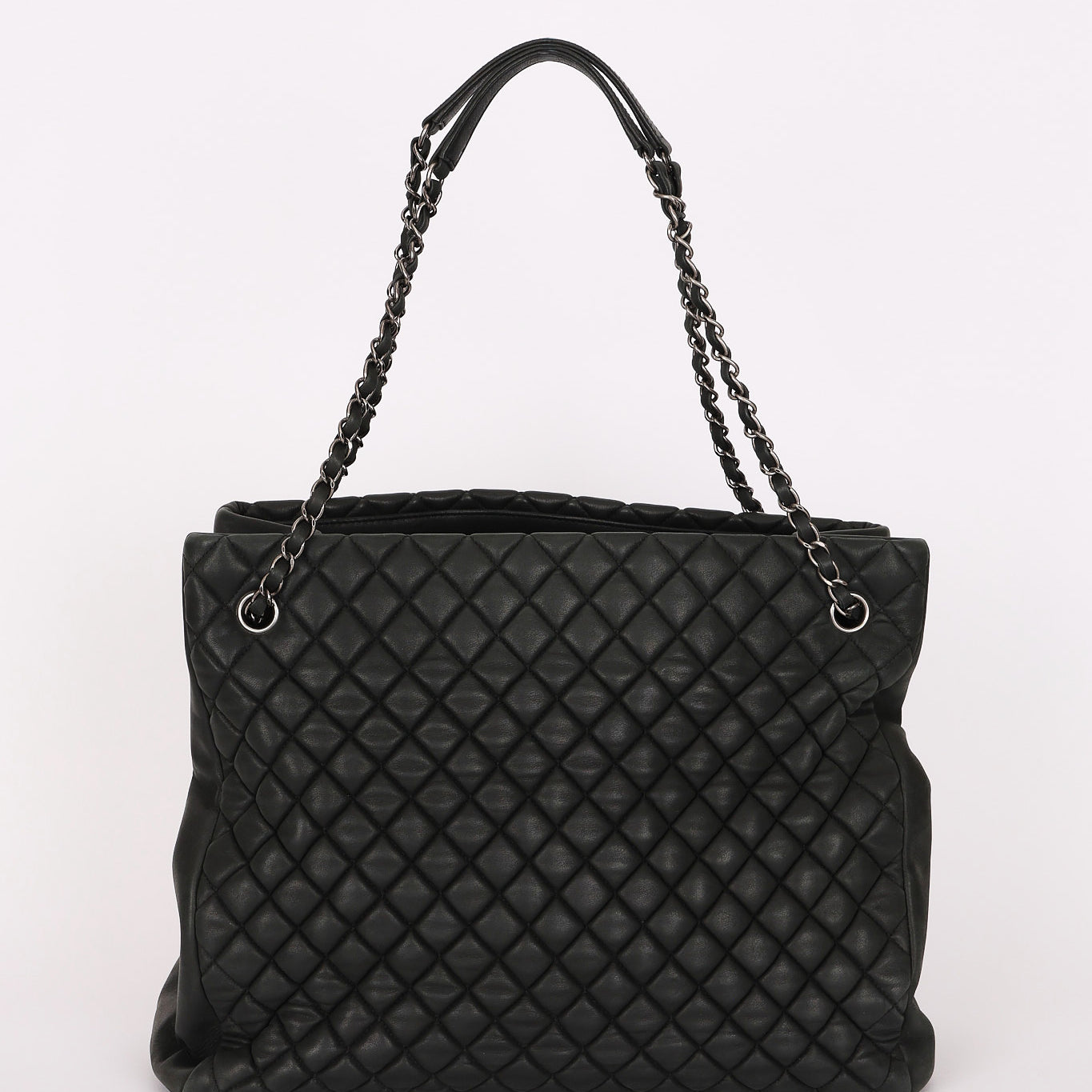 Chanel Large New Bubble Tote Dark Gray Calfskin 2012 RHW