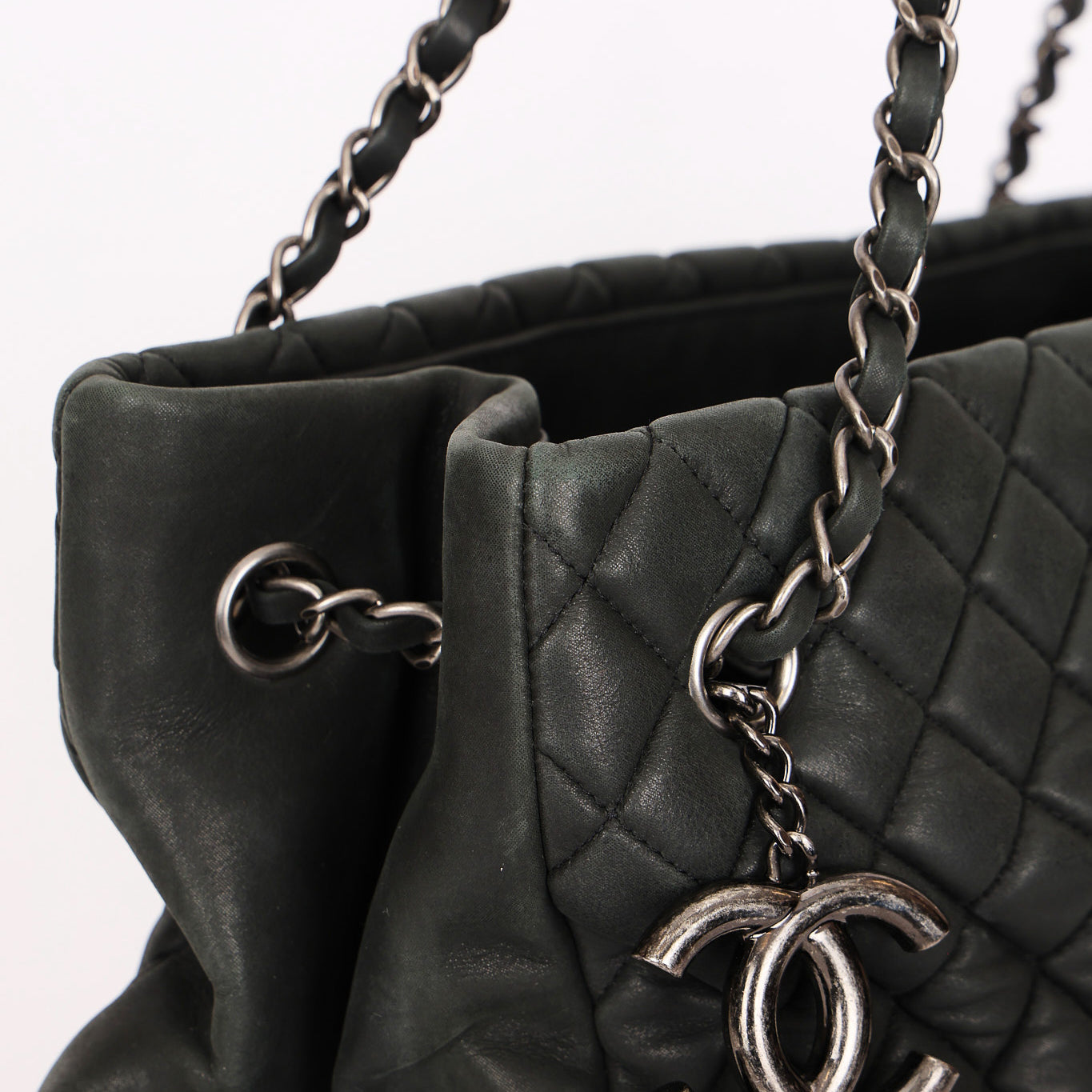 Chanel Large New Bubble Tote Dark Gray Calfskin 2012 RHW