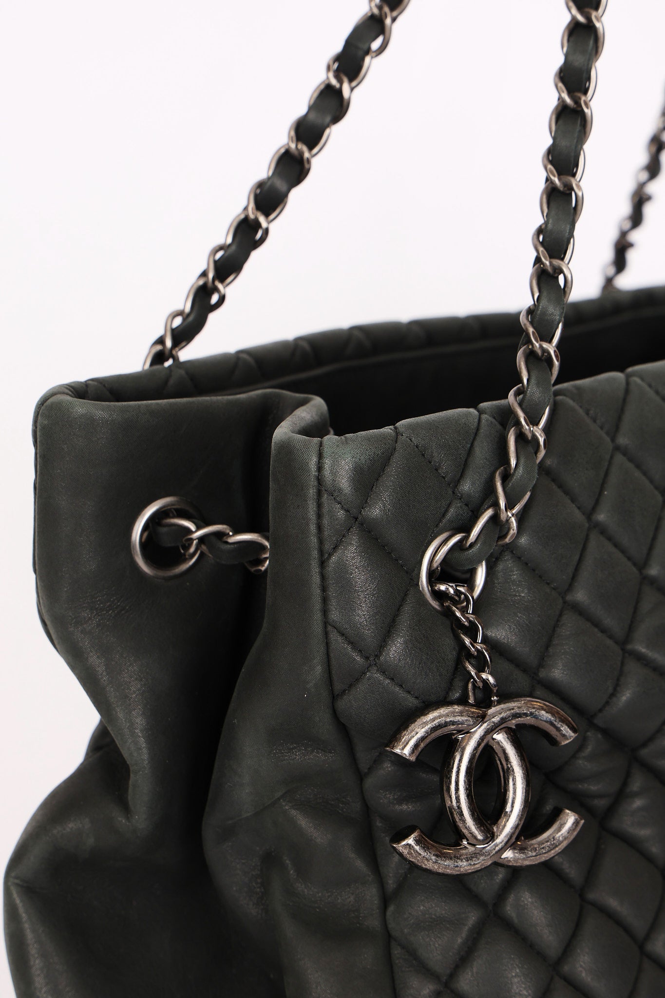 Chanel Large New Bubble Tote Dark Gray Calfskin 2012 RHW