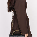 Chanel Top Handle Bag Black Calfskin AGHW