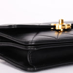 Chanel Top Handle Bag Black Calfskin AGHW