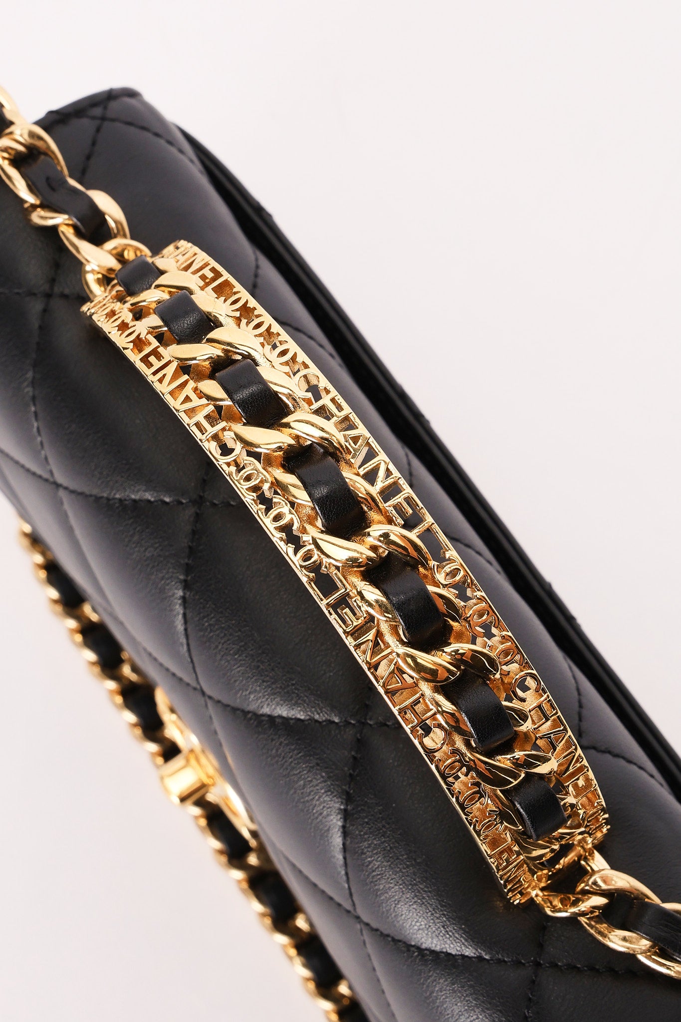 Chanel Top Handle Bag Black Calfskin AGHW