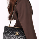 Chanel Trendy CC Turnlock Flap Black Lambskin 2017 GHW