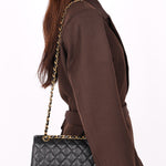 Chanel Medium Classic Double Flap Black Caviar 24K GP
