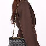 Chanel Medium Classic Double Flap Black Caviar 24K GP