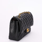 Chanel Medium Classic Double Flap Black Caviar 24K GP