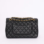 Chanel Medium Classic Double Flap Black Caviar 24K GP