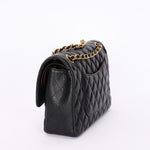Chanel Medium Classic Double Flap Black Caviar 24K GP