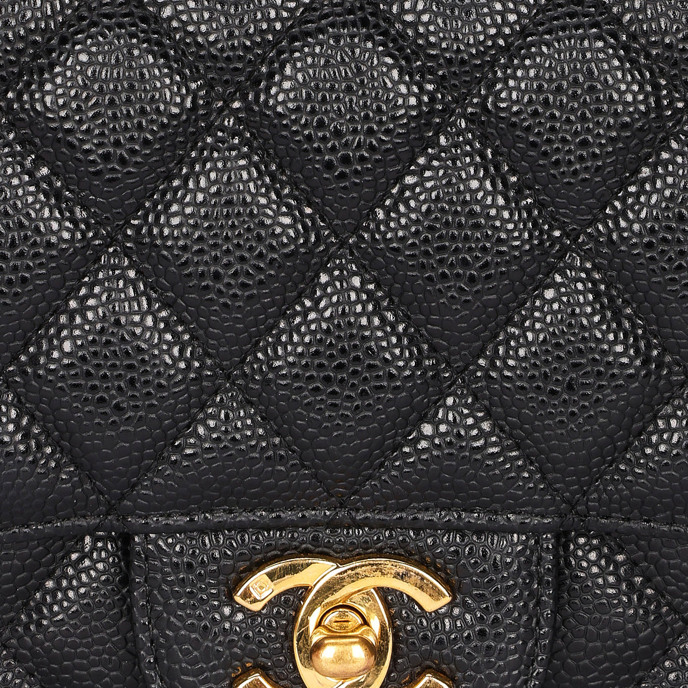 Chanel Medium Classic Double Flap Black Caviar 24K GP