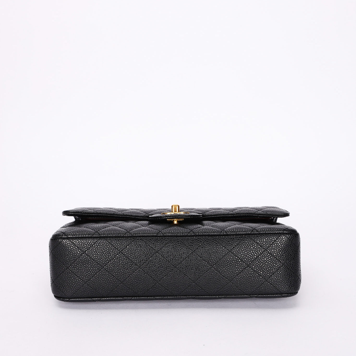 Chanel Medium Classic Double Flap Black Caviar 24K GP