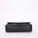 Chanel Medium Classic Double Flap Black Caviar 24K GP