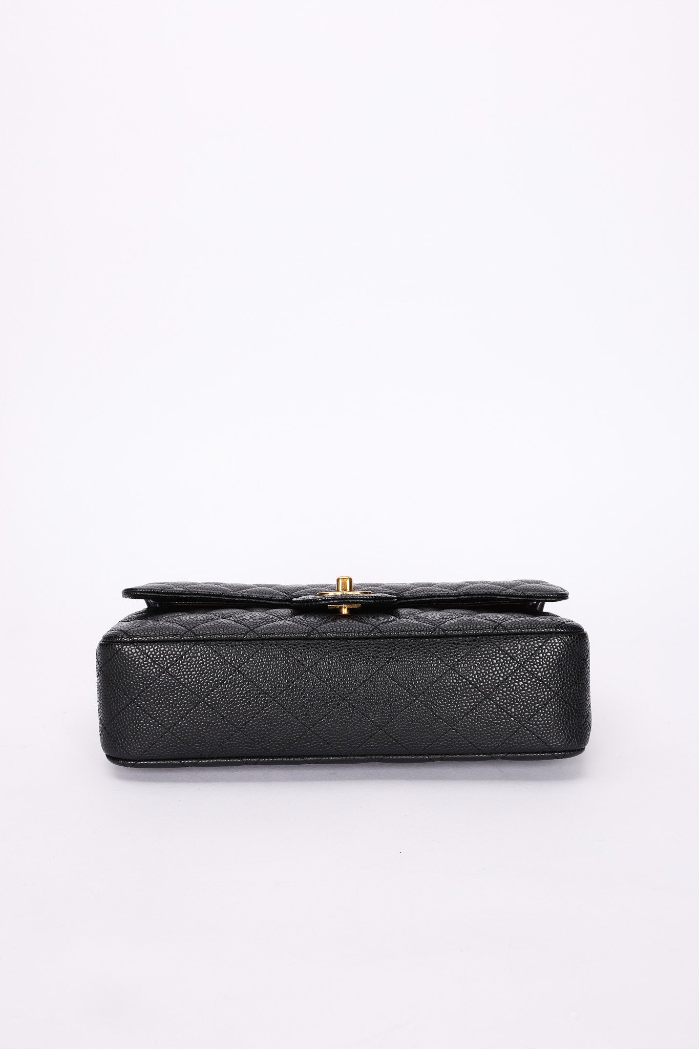 Chanel Medium Classic Double Flap Black Caviar 24K GP