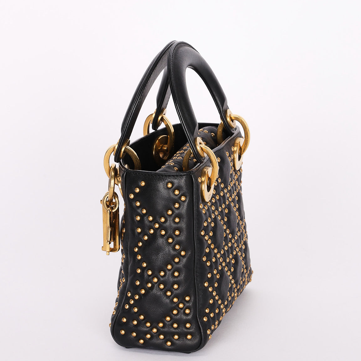 Dior Studded Mini Lady Black