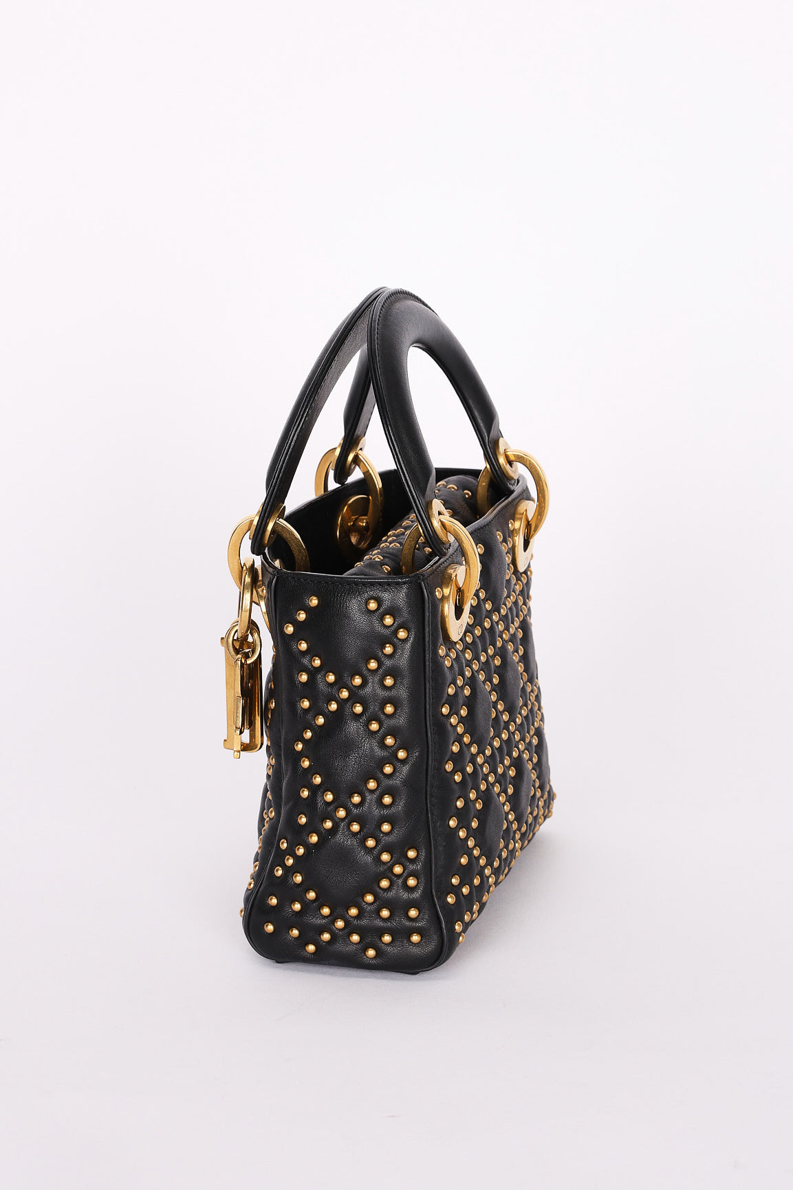 Dior Studded Mini Lady Black